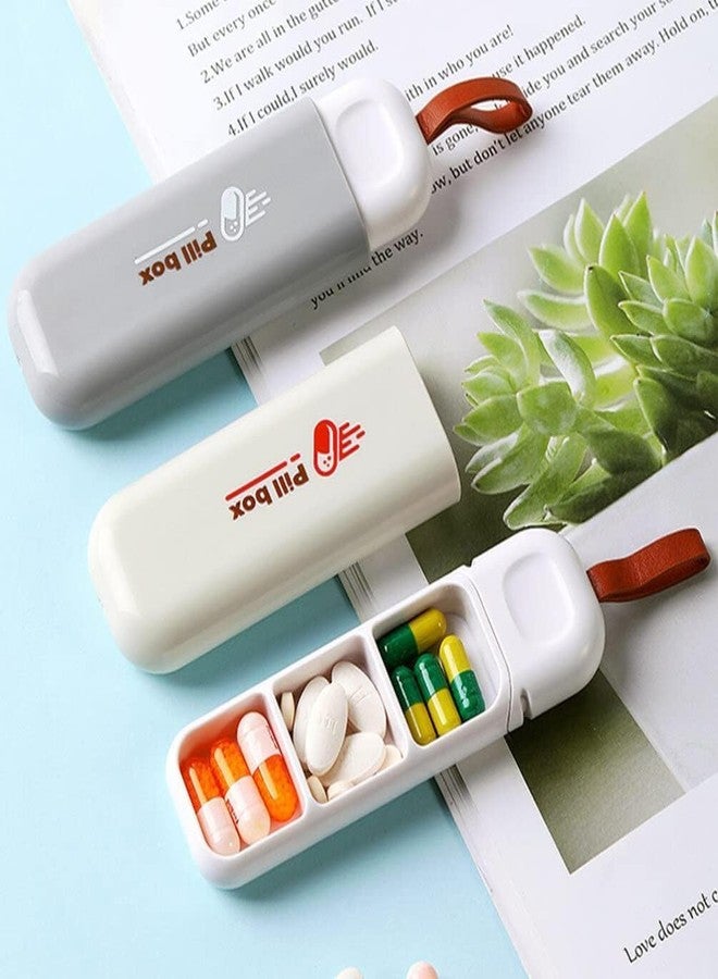 LARYNX Portable Pill Box Organizer With 3 Grids For Pills, Vitamins, Fish Oil, Supplement Pocket Case, Portable Pill Case (Multicolor, 1 Pcs) - Image 5
